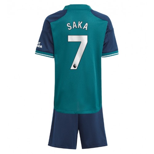 Maillot de foot Arsenal Bukayo Saka #7 Troisième enfant 2023-24 Manches Courte (+ pantalon court)